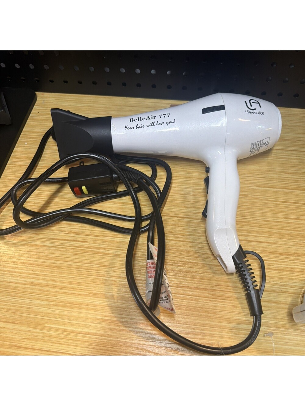 White Belle Air 777 Professional Hair Dryer 1875 Watts 9.5’ Cord BelleAir *